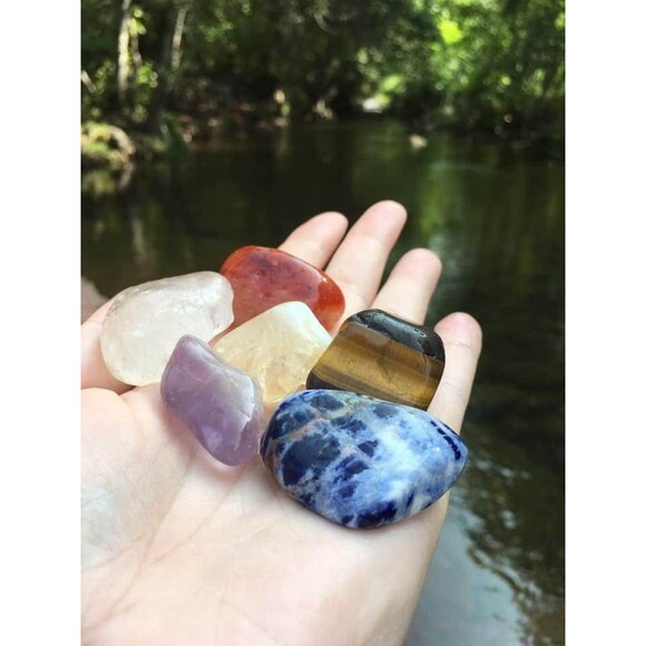 Secrets of Sedona Other - 7 Crystals Gemstone Chakra Collection Altar Stones Witchy Pagan Citrine